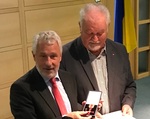 von links: Oberbürgermeister Otmar Heirich und Helmut Hartmann