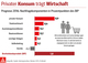 Privater Konsum trägt Wirtschaft